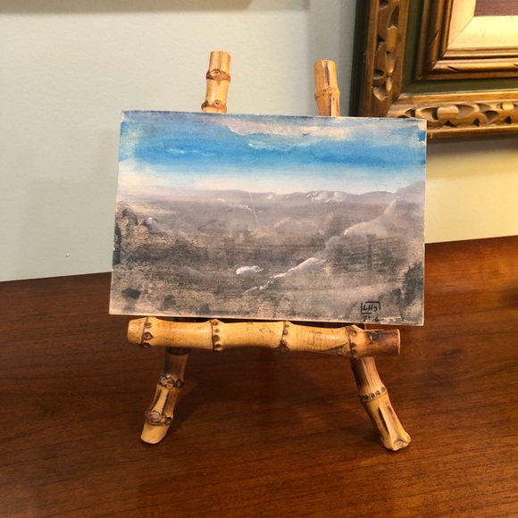 Original signed art. Painting on wood. - Picture 1 of 5